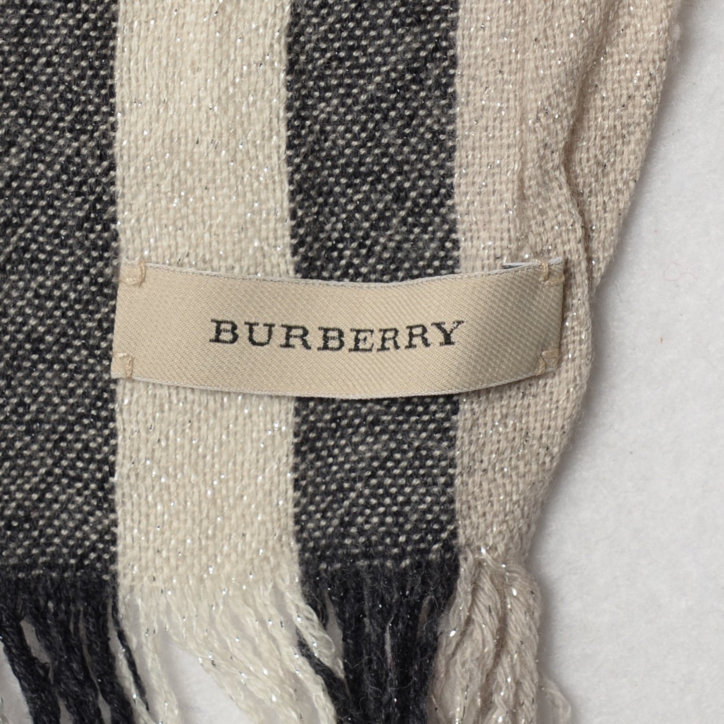 Merino Wool Cashmere Check Lightweight Scarf