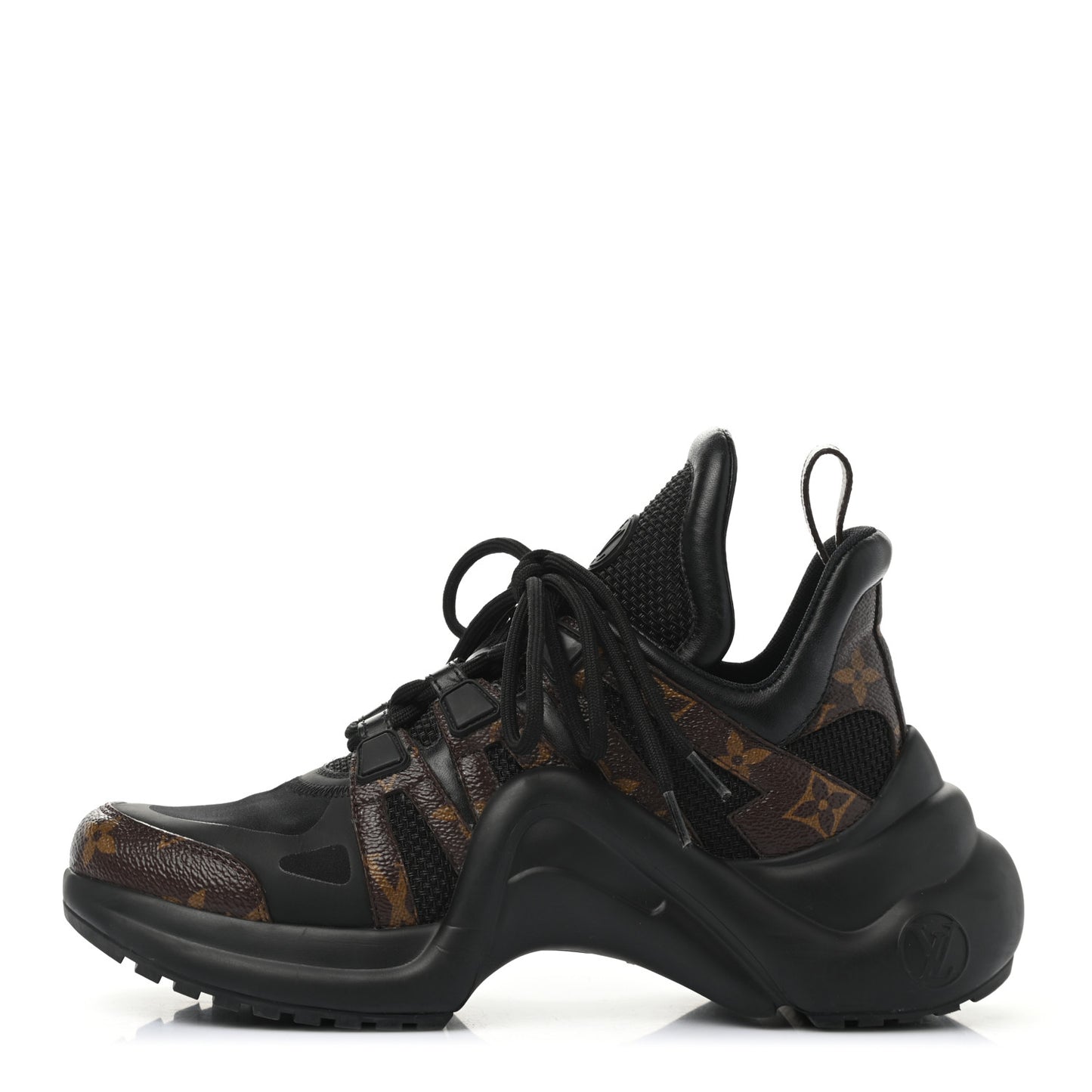 Calfskin Patent Monogram LV Archlight Sneakers 37 Black