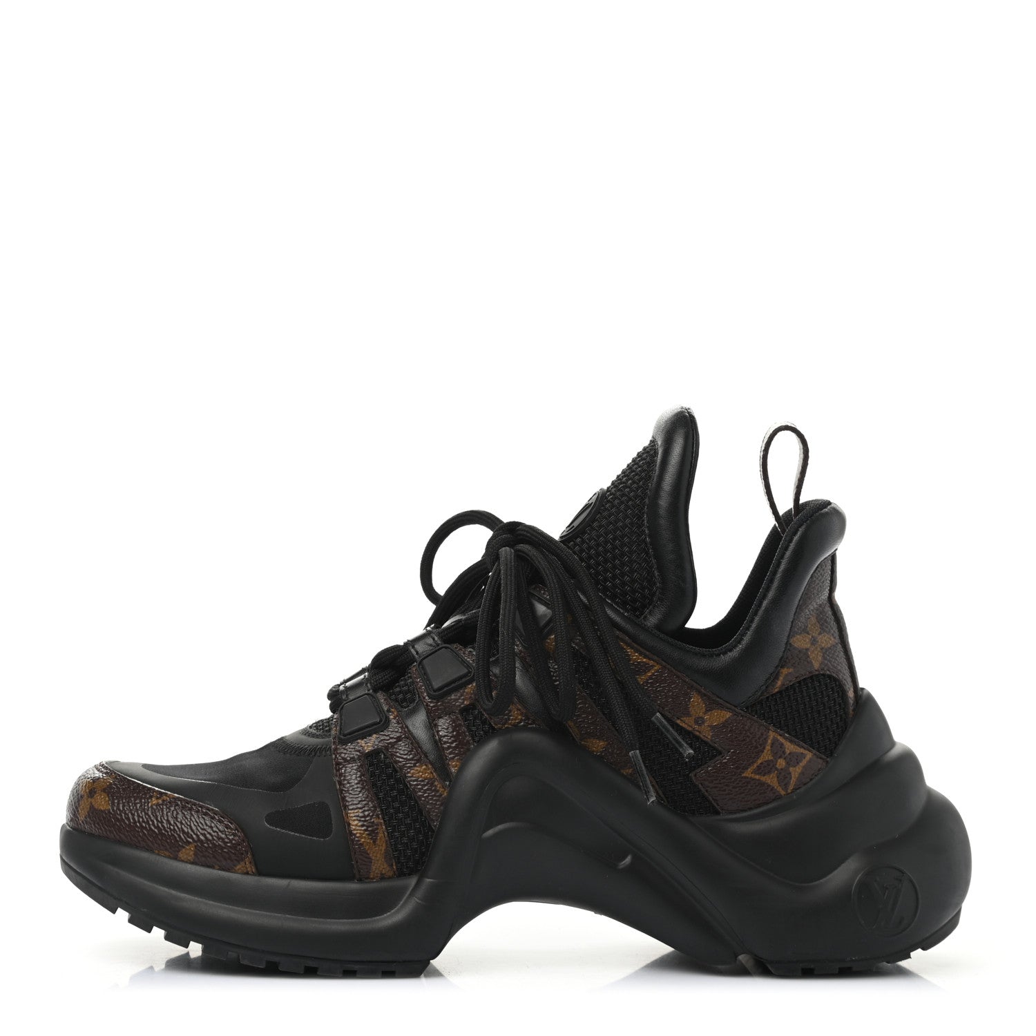 Louis Vuitton Calfskin Patent Monogram LV Archlight Sneakers 37 Black 1 of 7