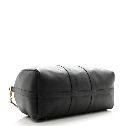Louis Vuitton Empreinte Monogram Keepall Bandouliere 45 Black Beige 3 of 13