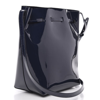 Mansur Gavriel Patent Calfskin Bucket Bag Blu 3 of 10