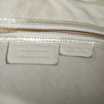 Nancy Gonzalez Crocodile Top Handle Bag Silver 9 of 11