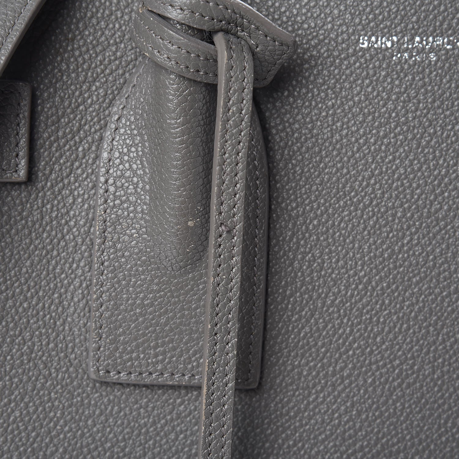 Saint Laurent Grained Calfskin Small Sac De Jour Fog 24 of 32