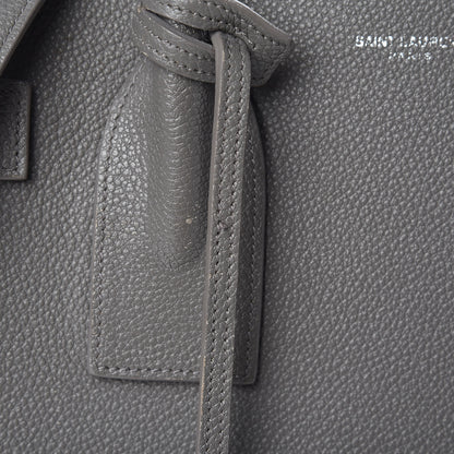 Saint Laurent Grained Calfskin Small Sac De Jour Fog 24 of 32