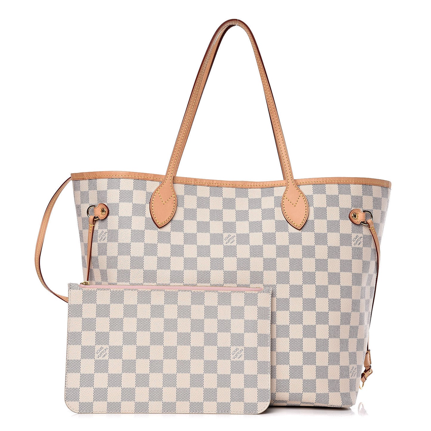 Damier Azur Neo Neverfull MM Rose Ballerine