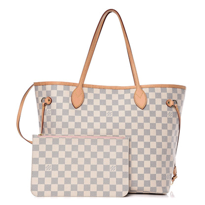 Louis Vuitton Damier Azur Neo Neverfull MM Rose Ballerine 1 of 10
