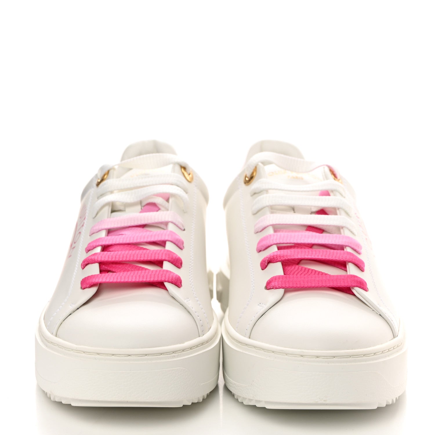 Louis Vuitton Monogram Time Out Sneakers 38 White Pink 2 of 9