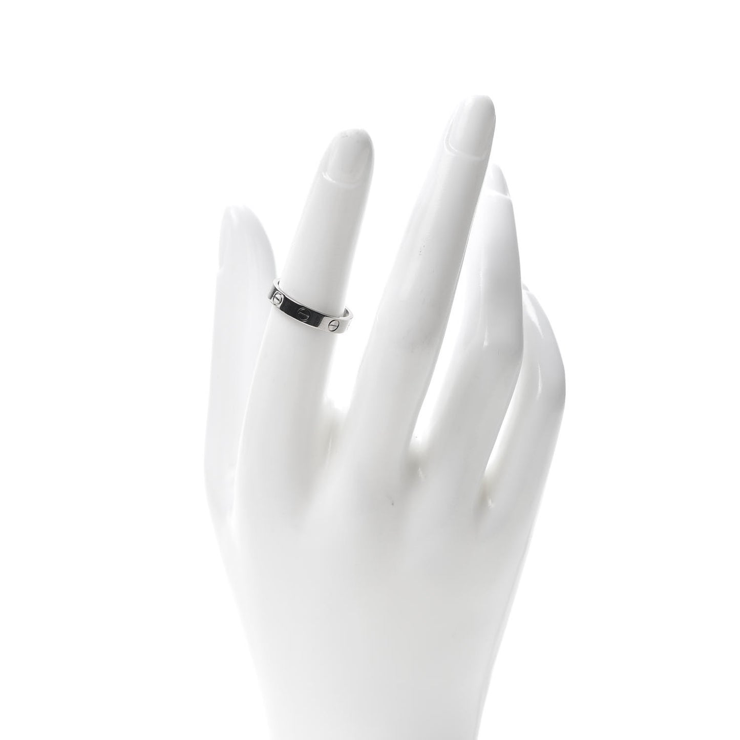 18K White Gold 3.5mm LOVE Wedding Band Ring 52 6