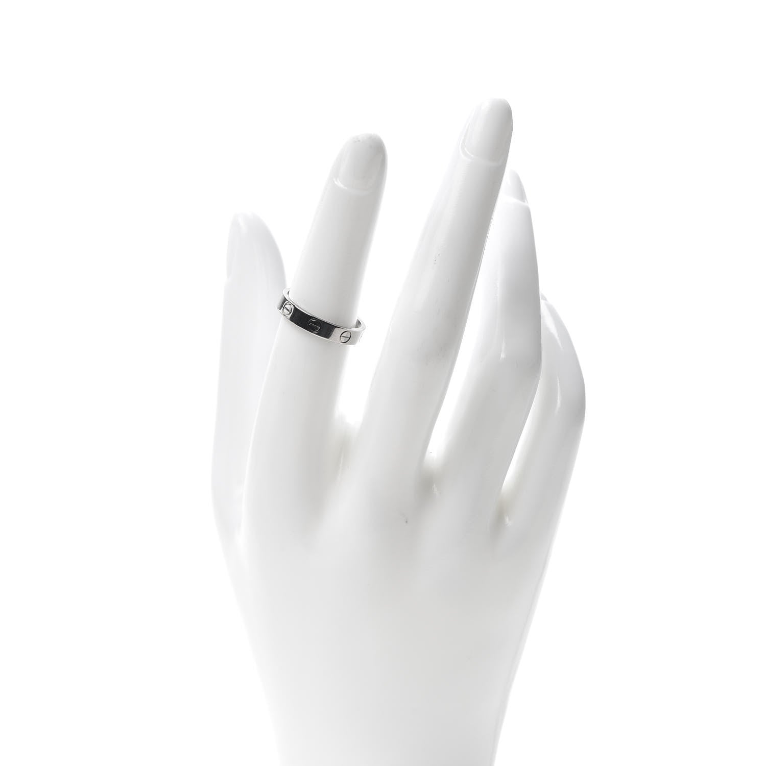 Cartier 18K White Gold 3.5mm LOVE Wedding Band Ring 52 6 2 of 4