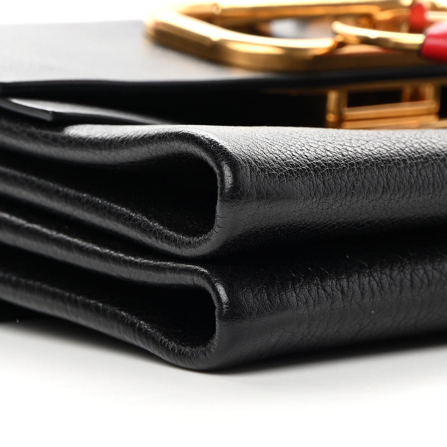 Smooth Calfskin Small VRing Crossbody Bag Black