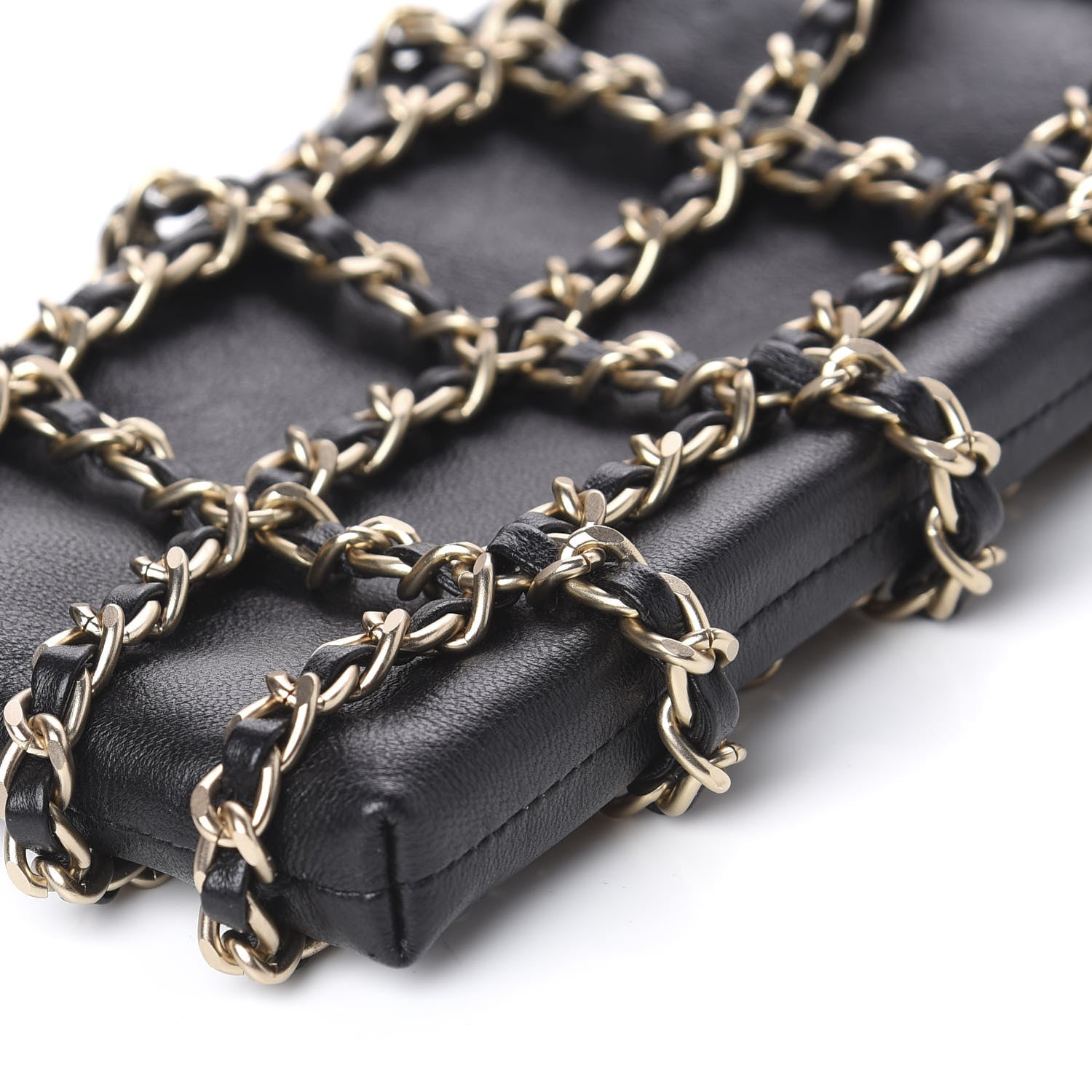 Chanel Lambskin Tech Me Out Clutch With Chain Black 9 of 11