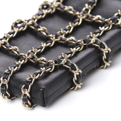 Chanel Lambskin Tech Me Out Clutch With Chain Black 9 of 11