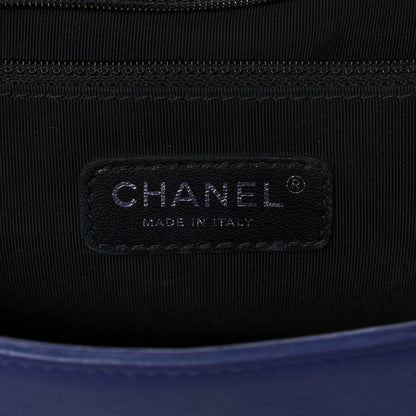 Chanel Calfskin Quilted Large Boy Flap Blue 6 of 13