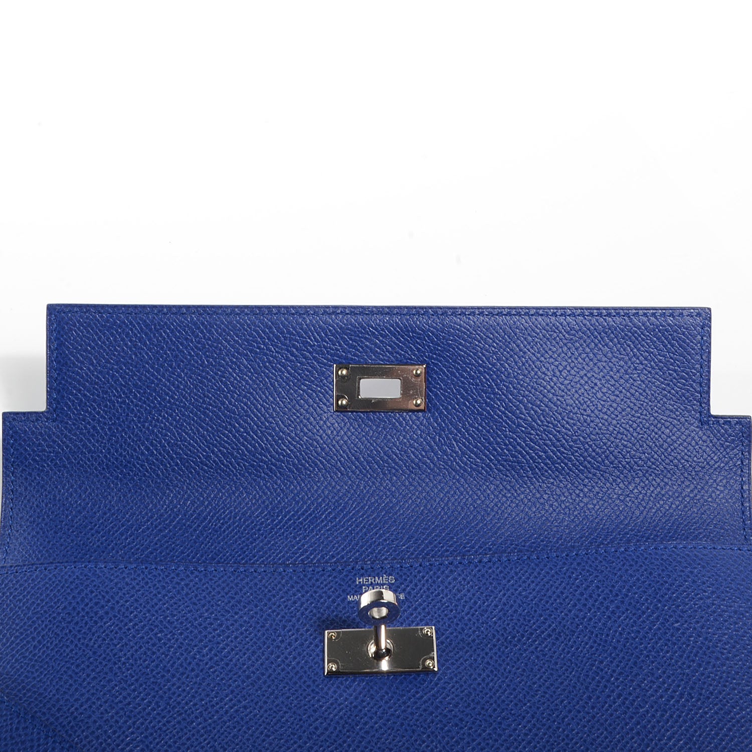Hermes Epsom Kelly Longue Wallet Bleu Electrique 7 of 15