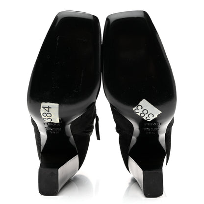 Fendi Suede Ankle Boots 38.5 Black 5 of 12