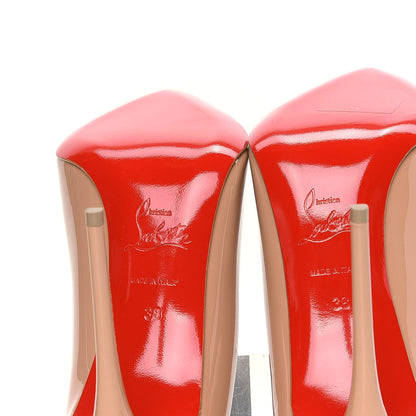 Christian Louboutin Patent Pigalle Follies 100 Pumps 38 Nude 8 of 10