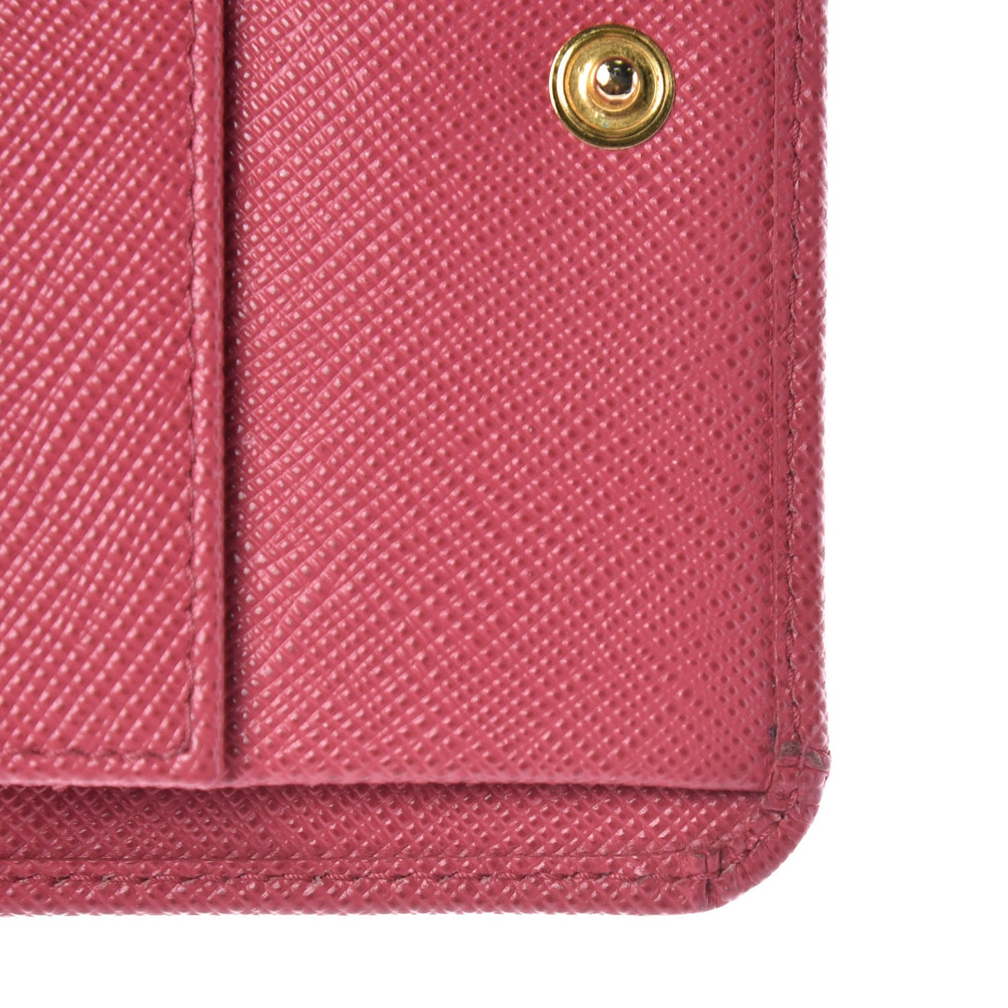 Saffiano Metal Tri-Fold Wallet Peonia