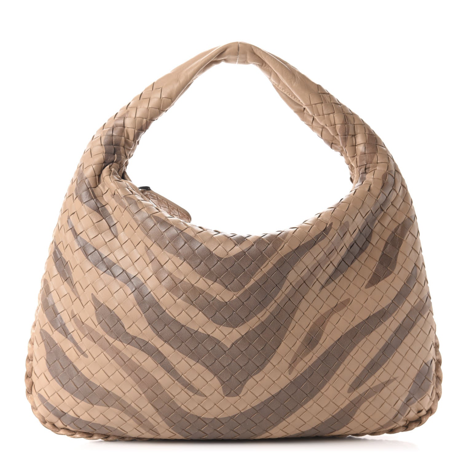 Bottega Veneta Nappa Snakeskin Intrecciato Medium Veneta Tiger Print Hobo Maple 1 of 11