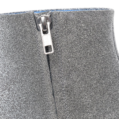 Balenciaga Calfskin Glitter Short 40mm Extreme Pointed Toe Knife Booties 36 Silver Hardware 7 of 12