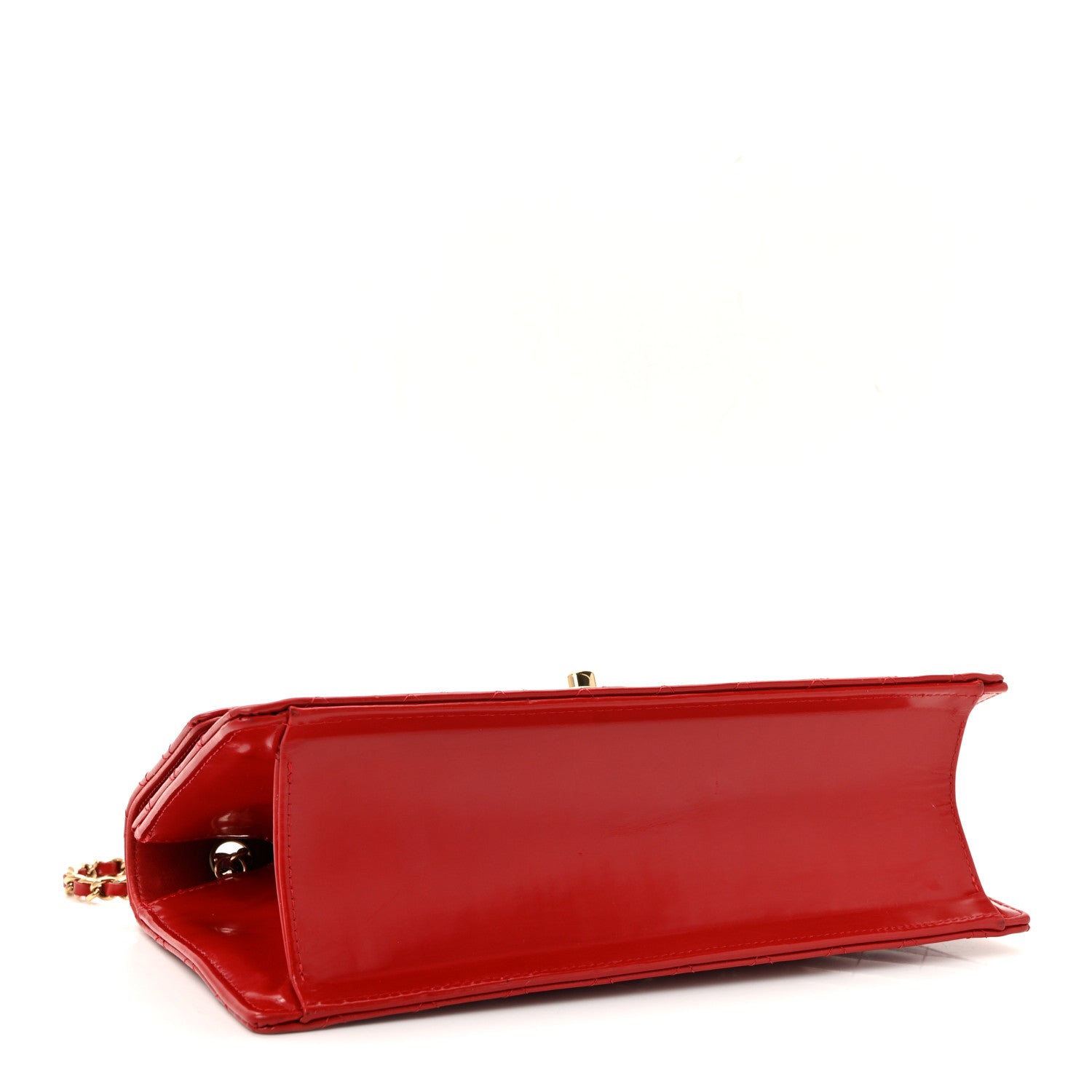 Chanel Glazed Calfskin Quilted East West Flap Red 4 of 10