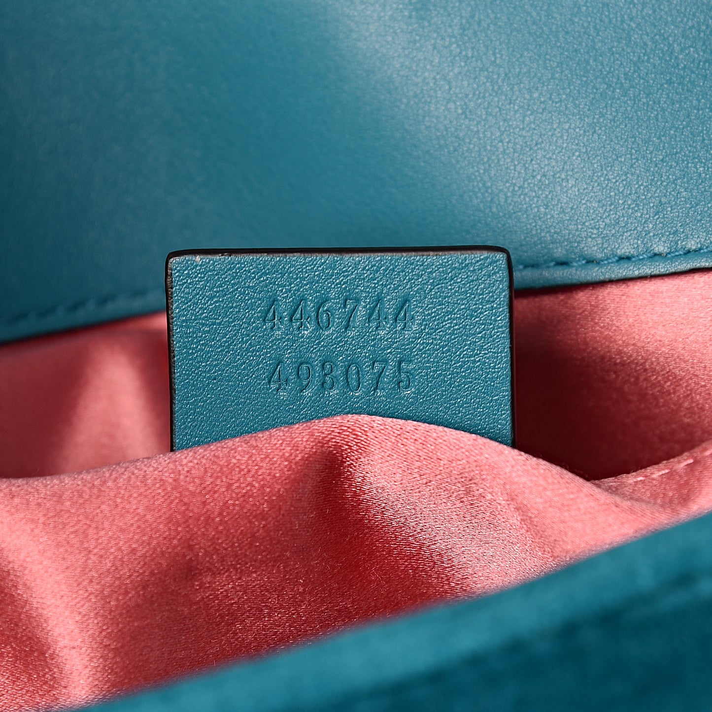 Velvet Matelasse Mini GG Marmont Shoulder Bag Pavone Cyan