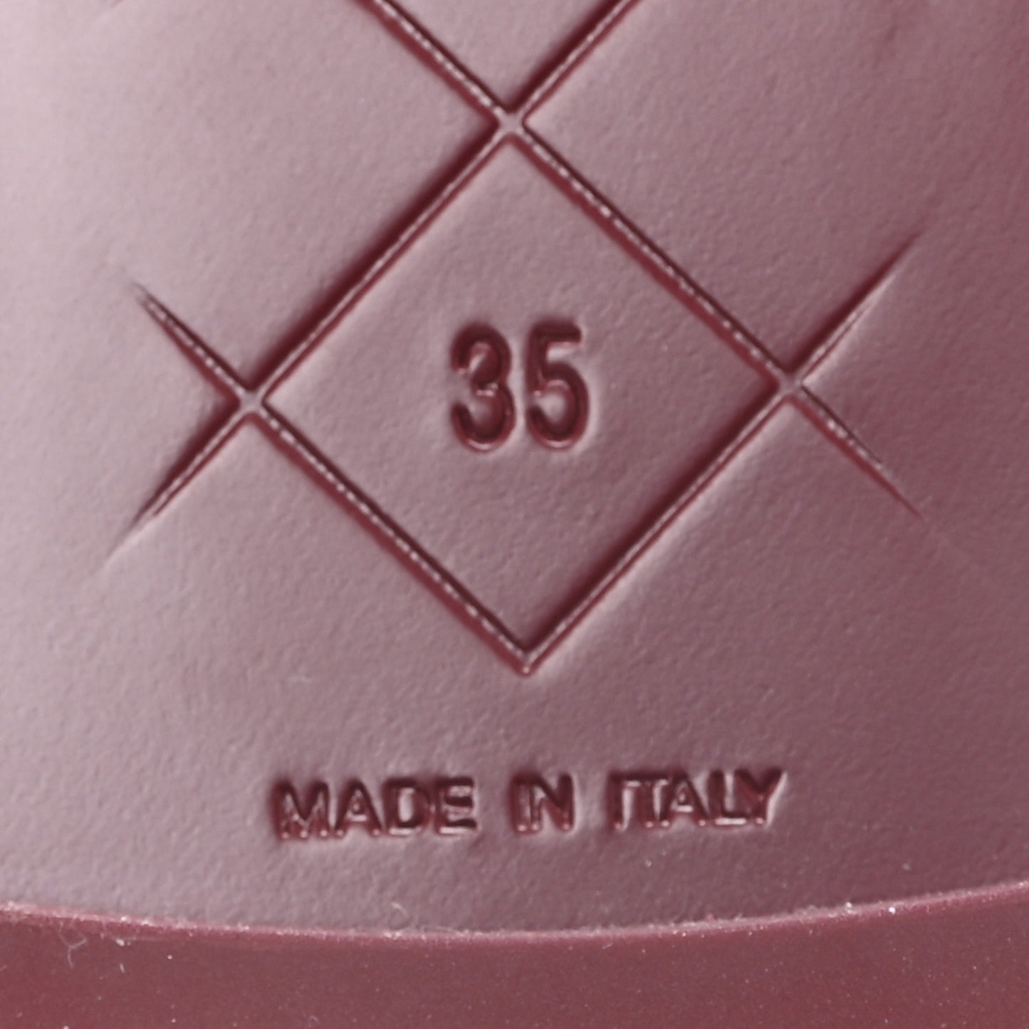Lambskin Quilted Turnlock Flat Mules 35 Burgundy