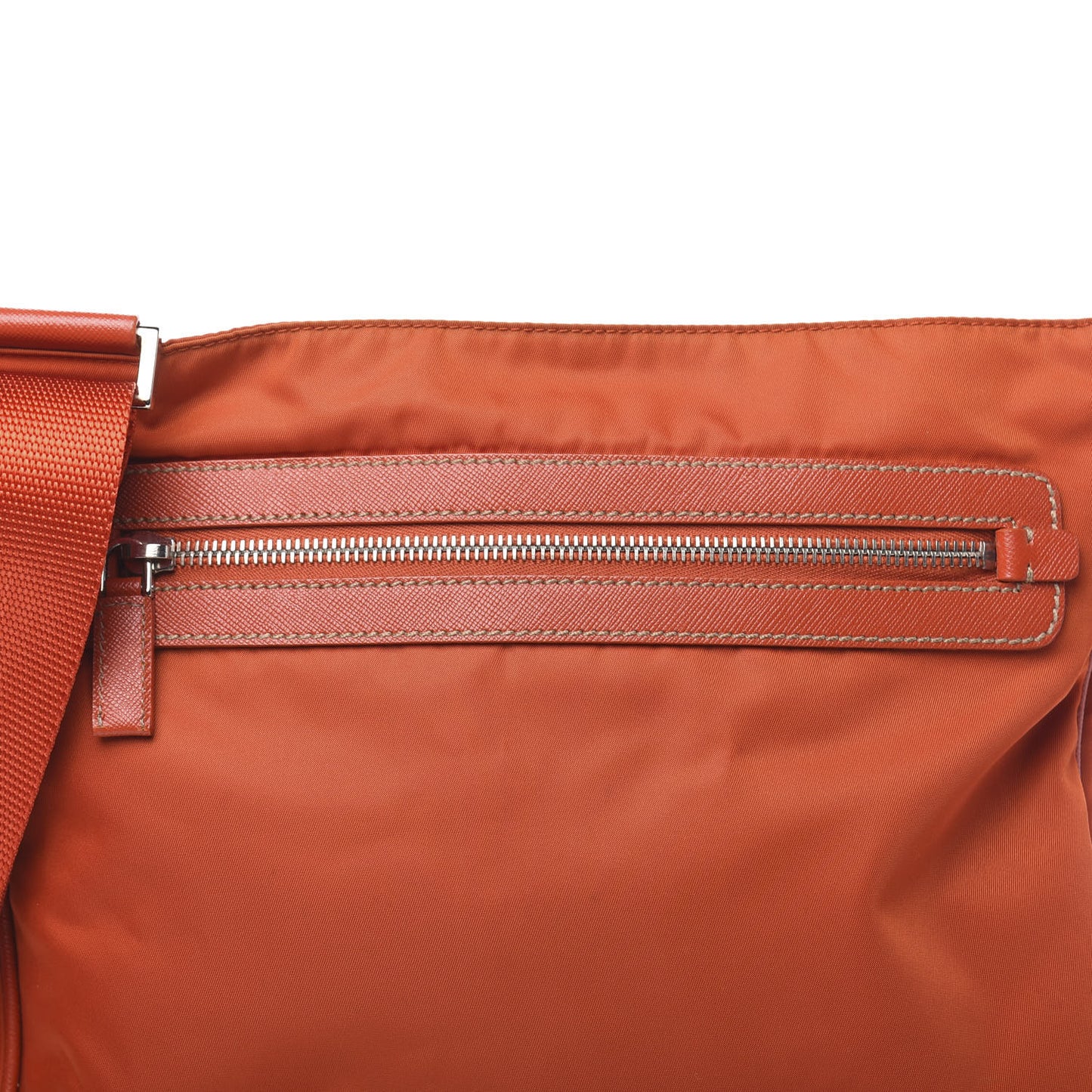 Nylon Vela Flat Messenger Bag Papaya