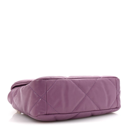Chanel Goatskin Quilted Medium Chanel 19 Flap Violet Purple 4 of 11