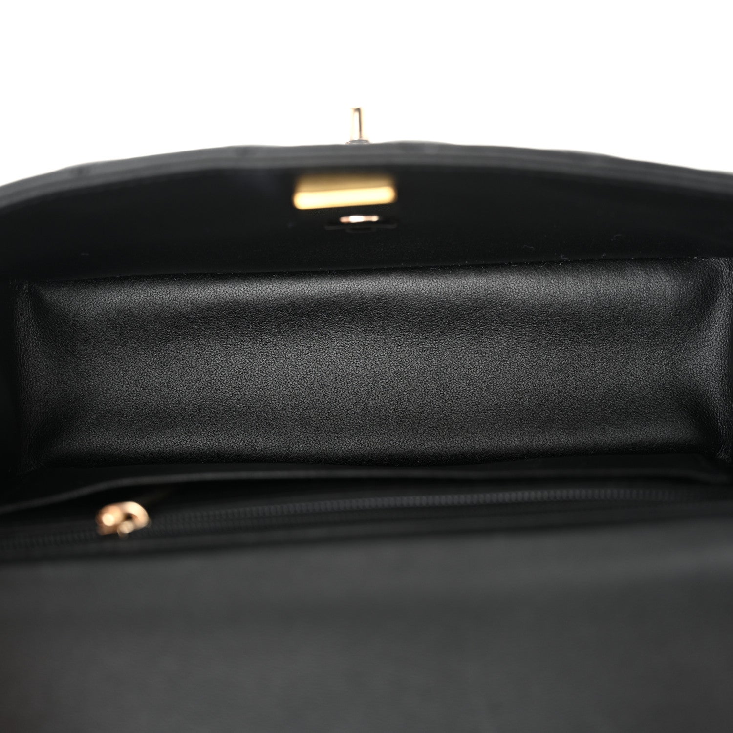 Chanel Lambskin Quilted Mini Top Handle Rectangular Flap Black 5 of 11