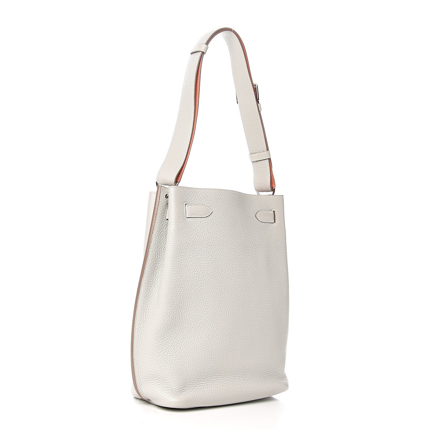 Hermes Taurillon Clemence So Kelly 22 Gris Perle Crevette 2 of 9