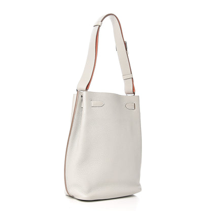 Hermes Taurillon Clemence So Kelly 22 Gris Perle Crevette 2 of 9