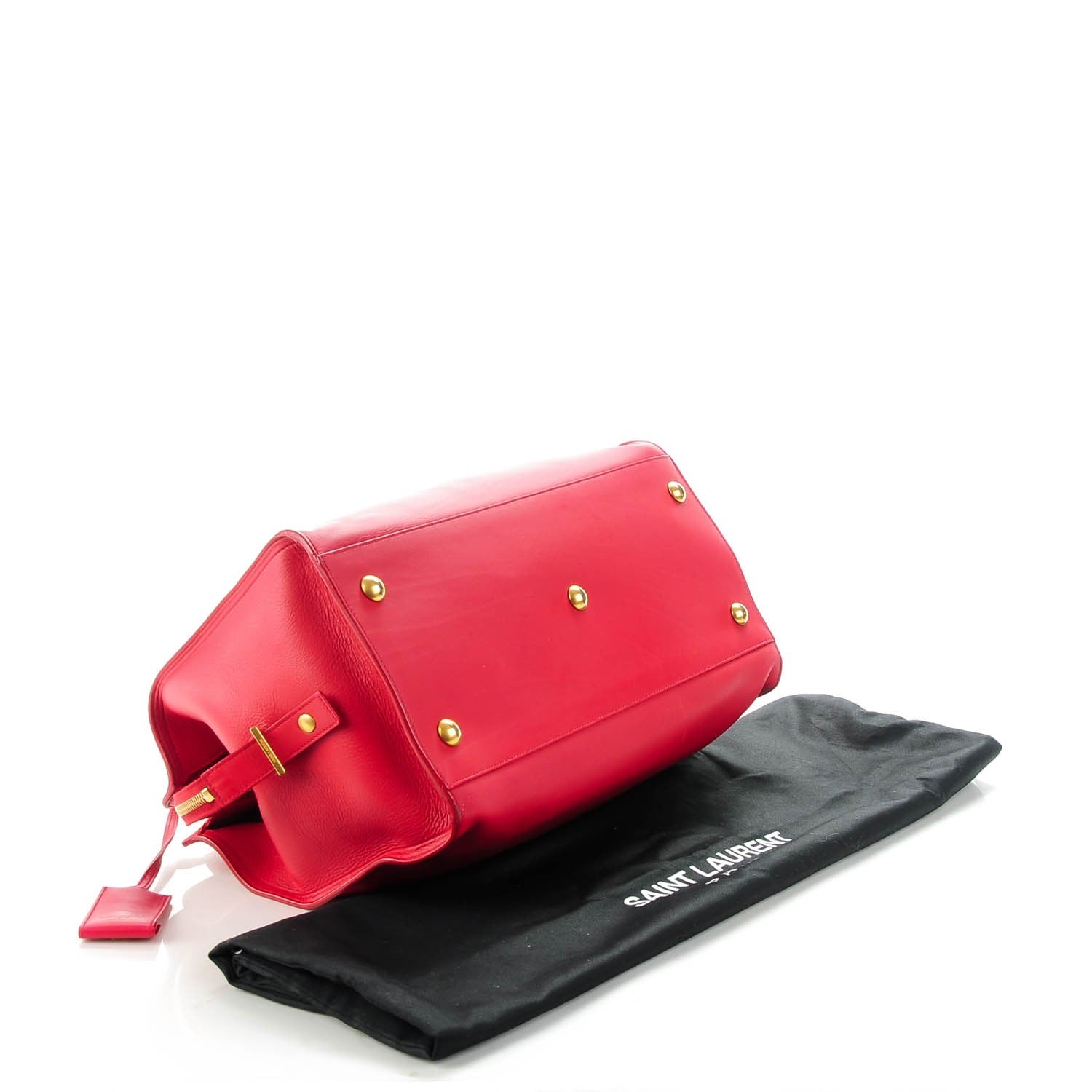 Saint Laurent Calfskin Medium Classic Cabas Y Red 4 of 7