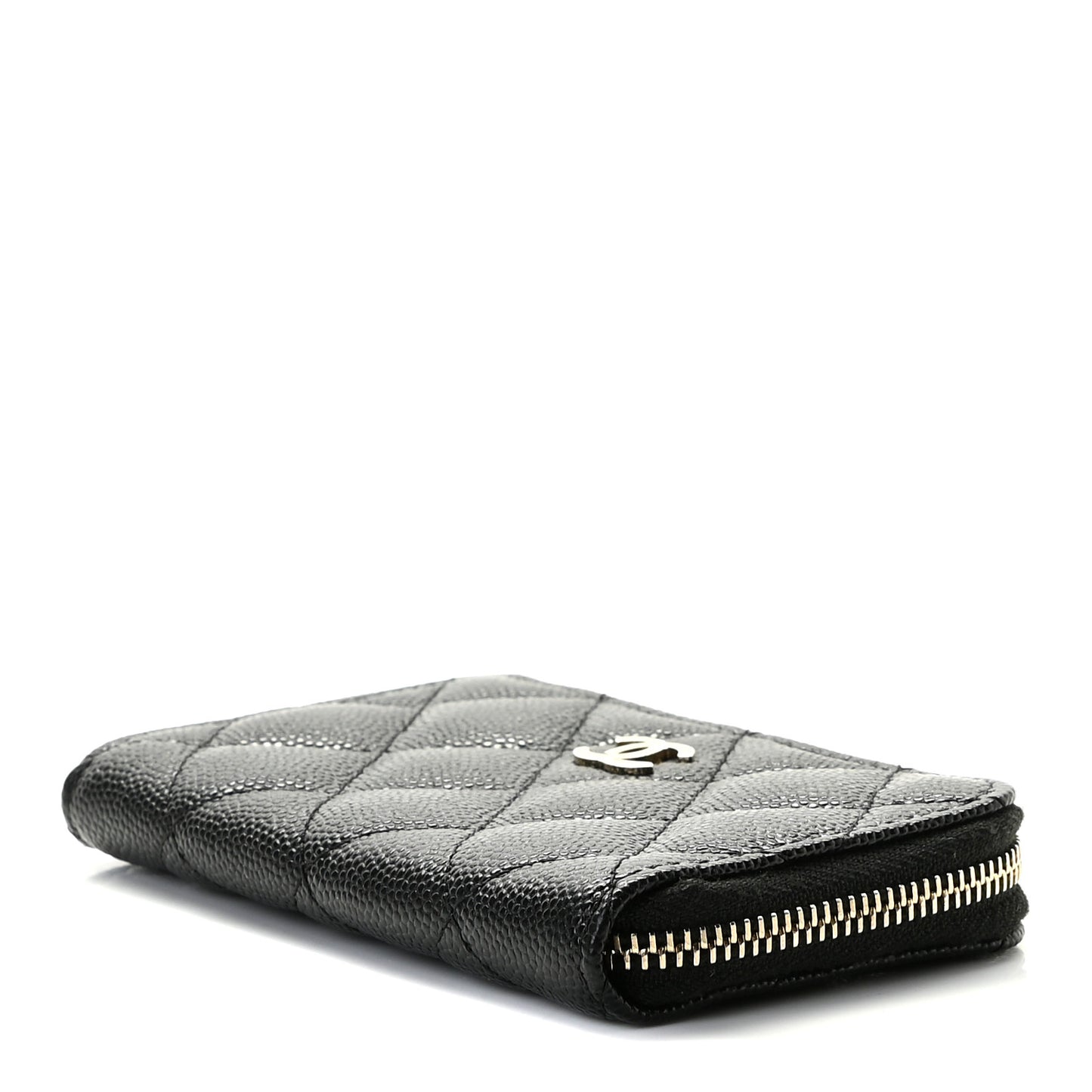Caviar Quilted Key Holder Case Black