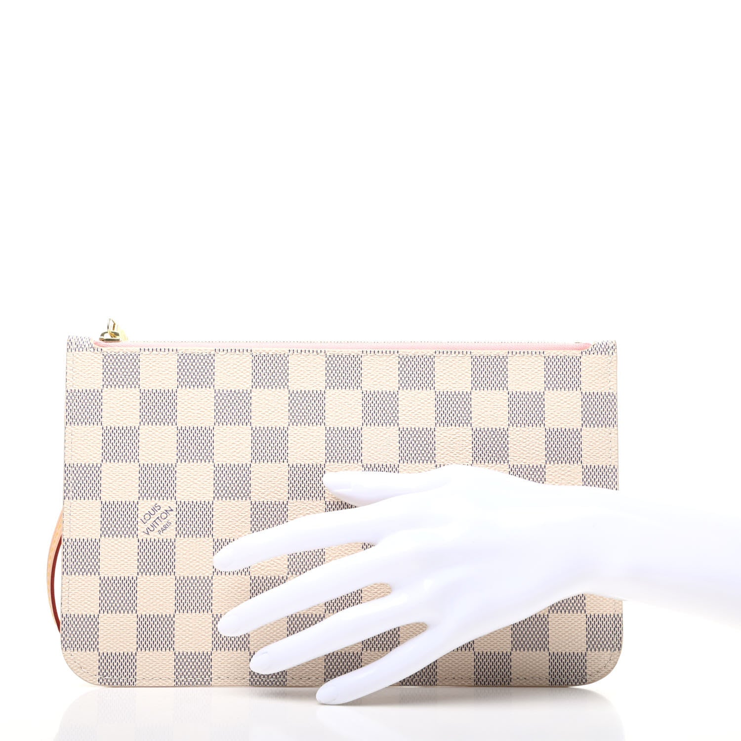 Louis Vuitton Damier Azur Neverfull MM GM Pochette Rose Ballerine 2 of 6