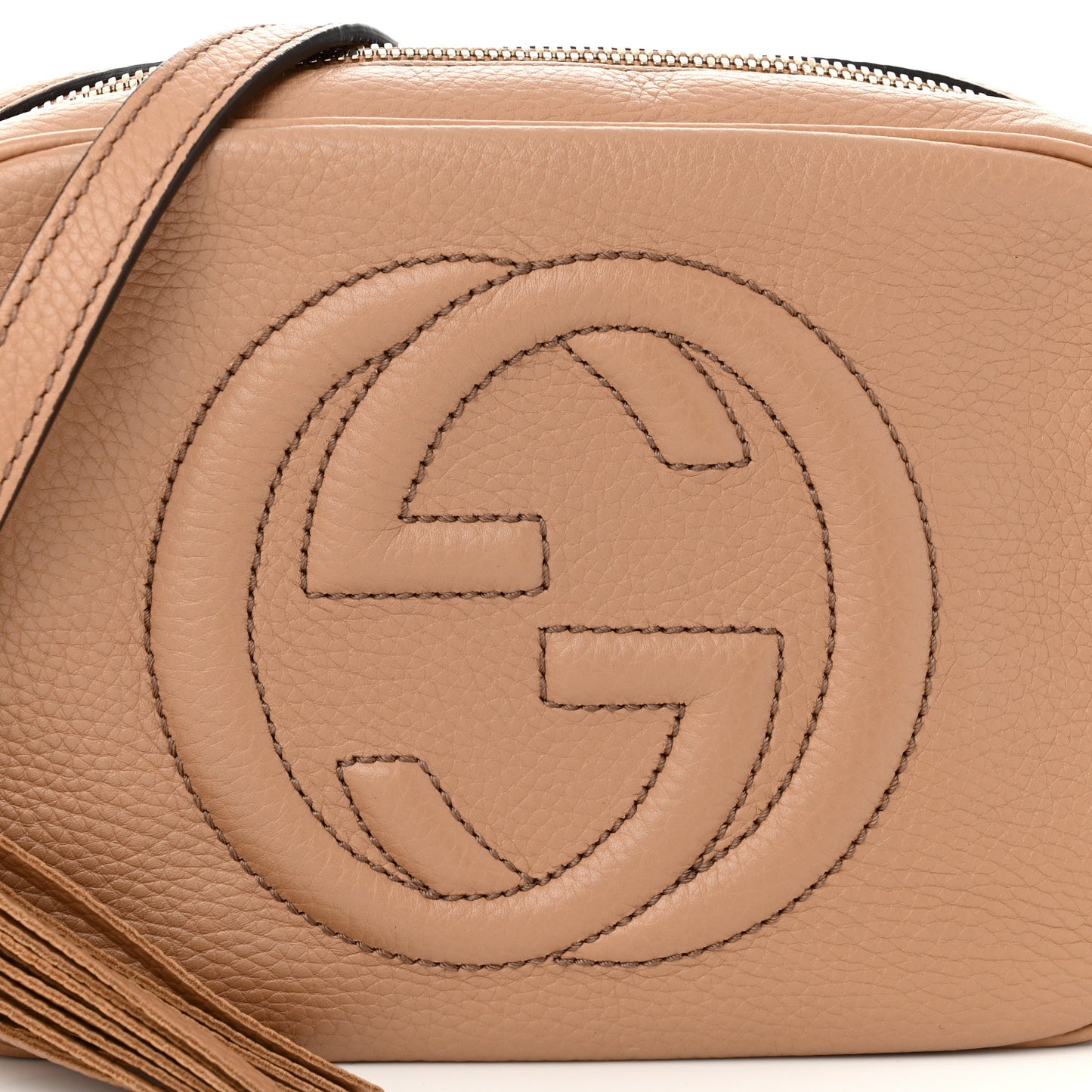 Pebbled Calfskin Small Soho Disco Bag Camelia