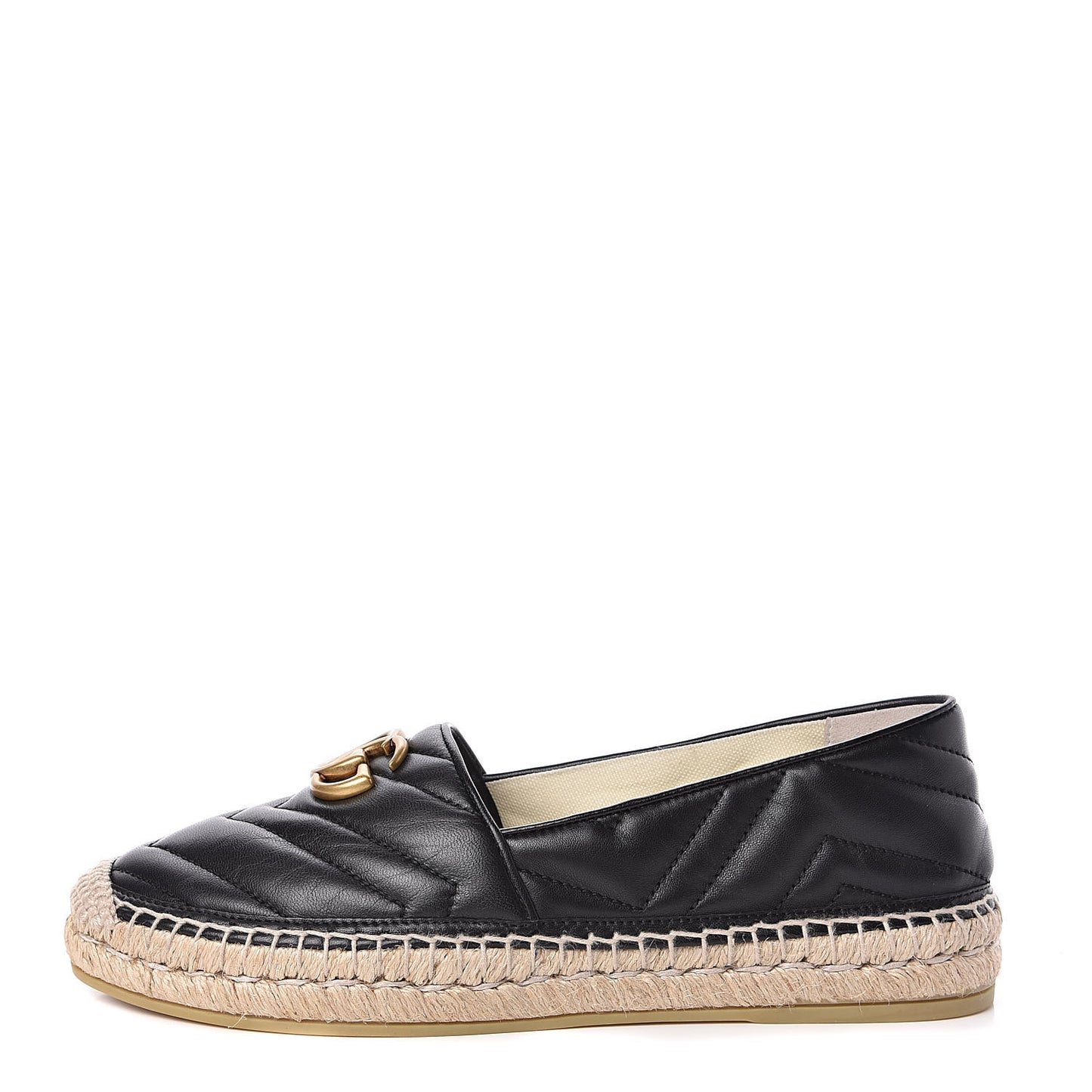 Nappa Matelasse GG Marmont Espadrilles 39.5 Black