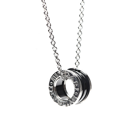 Bulgari Sterling Silver Ceramic Save The Children Pendant Necklace 3 of 5