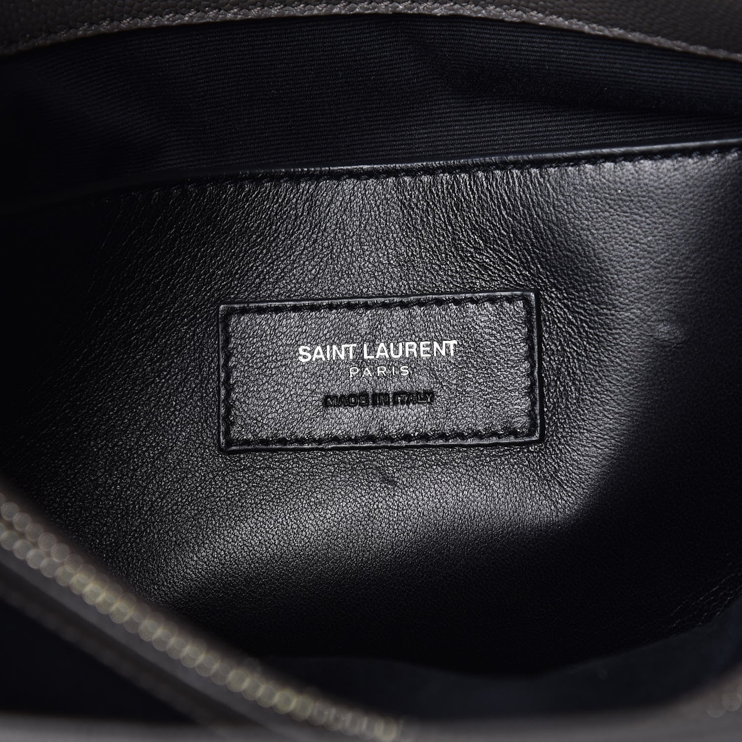 Saint Laurent Grain De Poudre Medium West Hollywood Monogram Fold-Over Earth 6 of 9