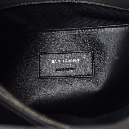 Saint Laurent Grain De Poudre Medium West Hollywood Monogram Fold-Over Earth 6 of 9