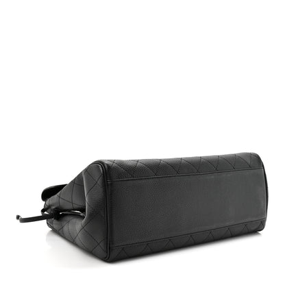 Chanel Grained Calfskin Stitched Urban Essentials Shopping Bag Black 4 of 10