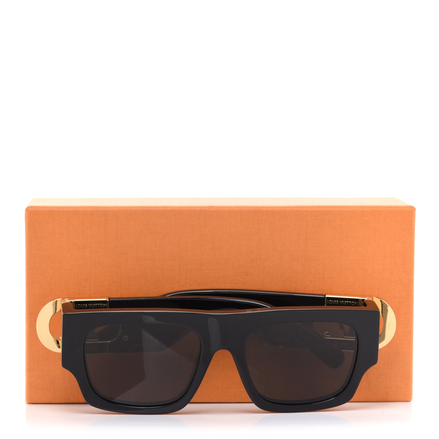 Acetate LV Link Square Sunglasses Z1478E Black