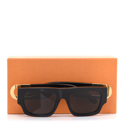 Louis Vuitton Acetate LV Link Square Sunglasses Z1478E Black 7 of 7