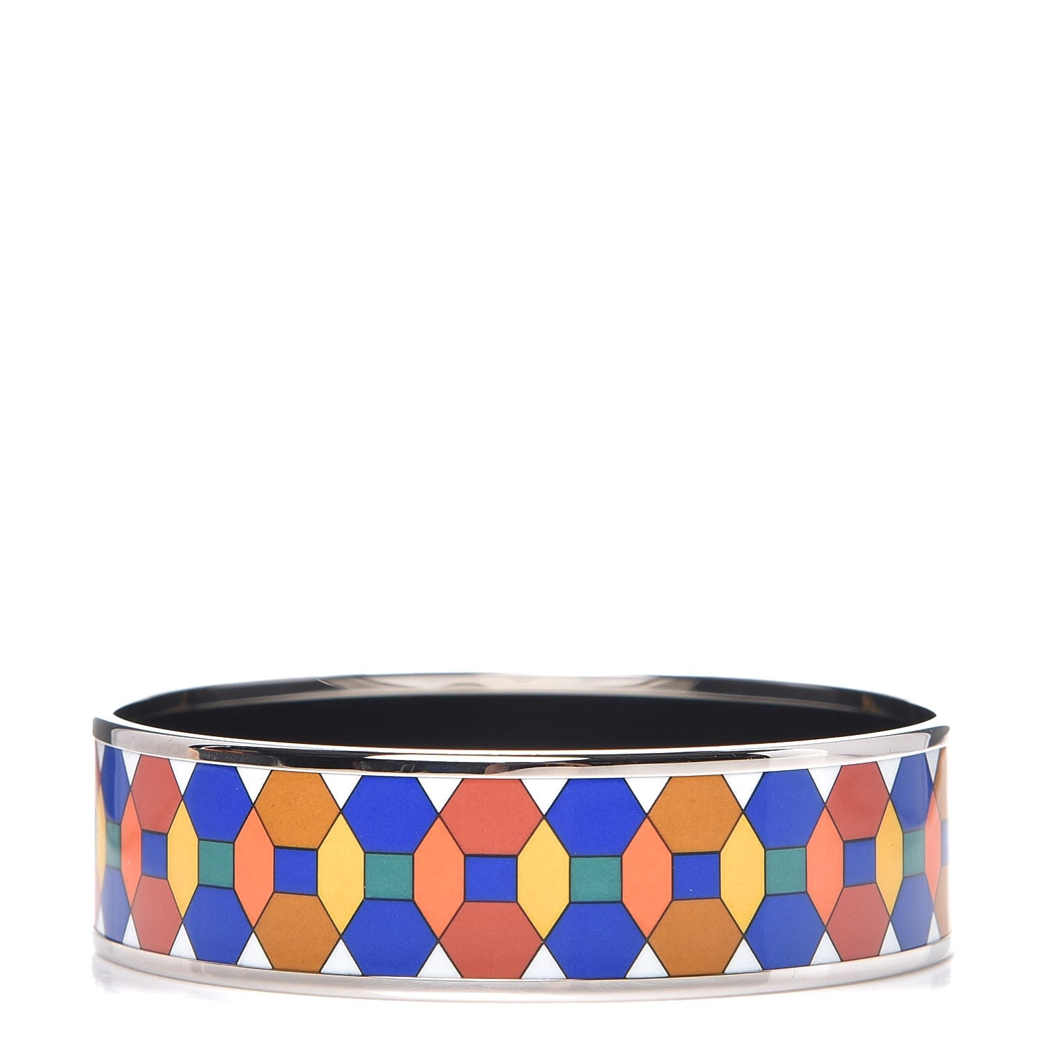 Hermes Enamel Printed Wide Bracelet 70 1 of 5