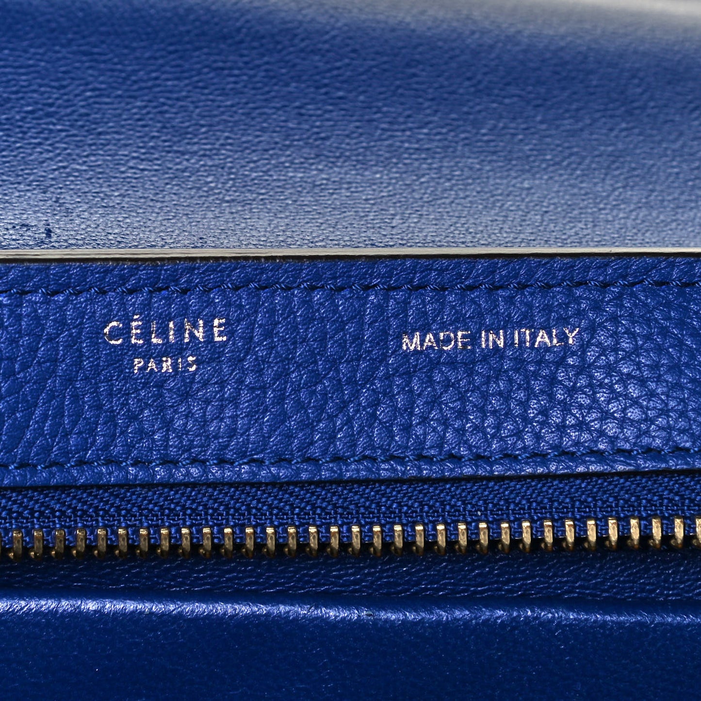 Drummed Calfskin Suede Small Trapeze Indigo