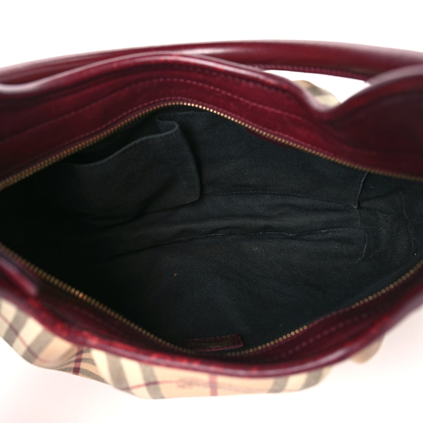 Haymarket Check Small Brooklyn Hobo Burgundy