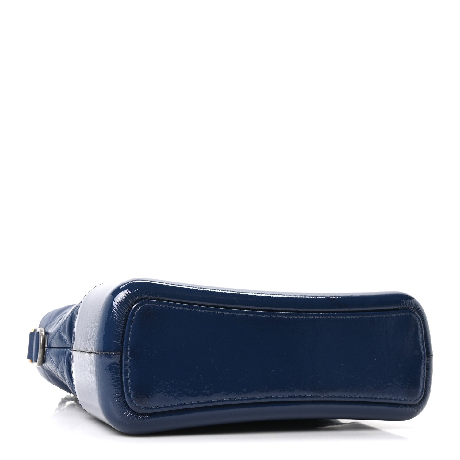 Chanel Patent Goatskin Quilted Medium Gabrielle Hobo Blue 4 of 10