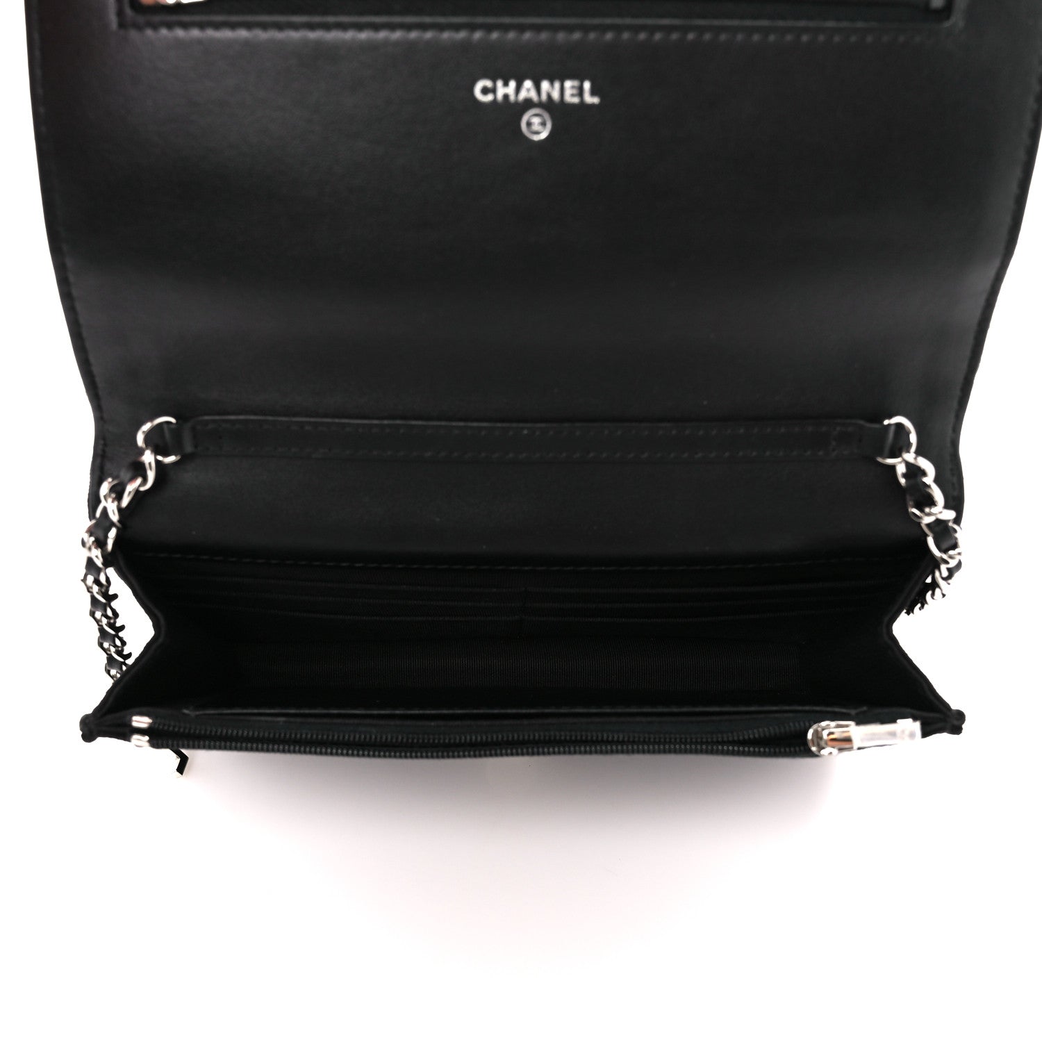 Chanel Suede Cocostellar Wallet on Chain WOC Black 5 of 11