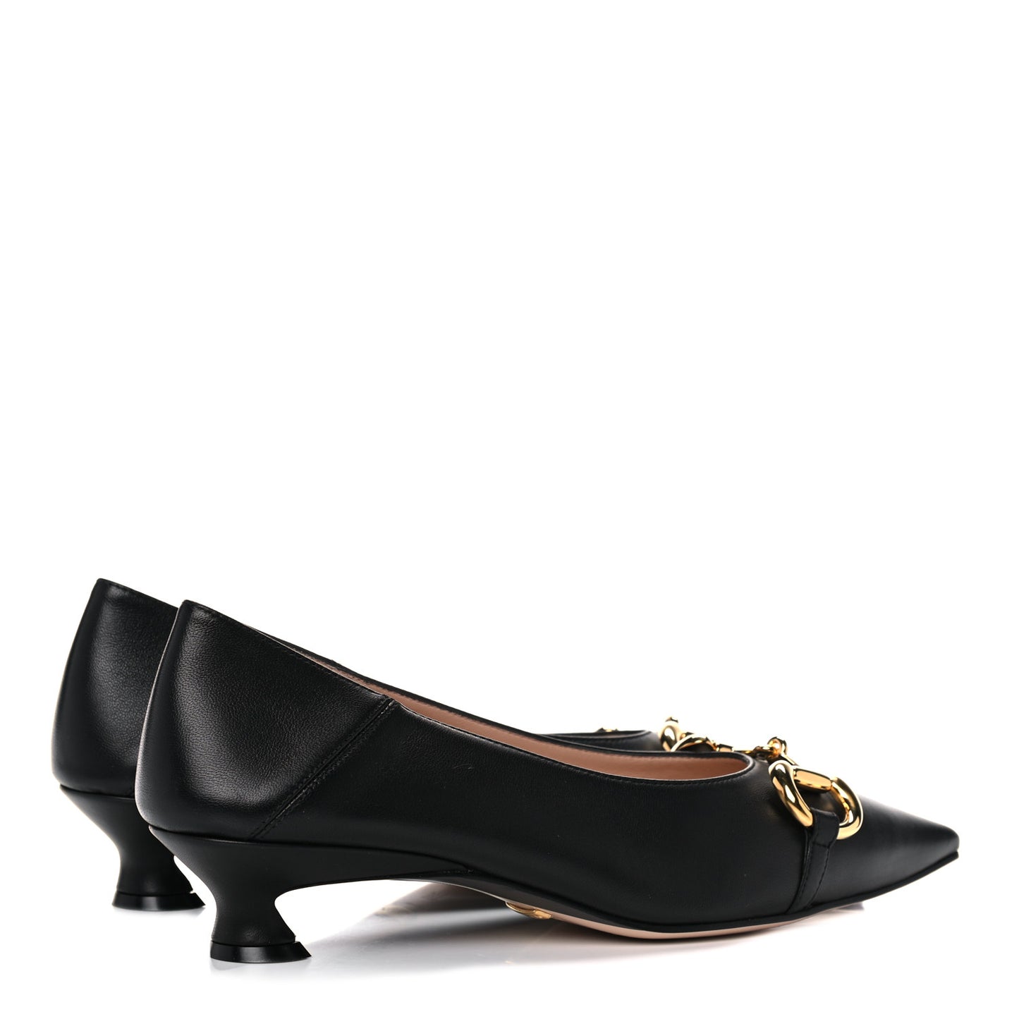 Horsebit Low Heel Pumps 38.5 Black
