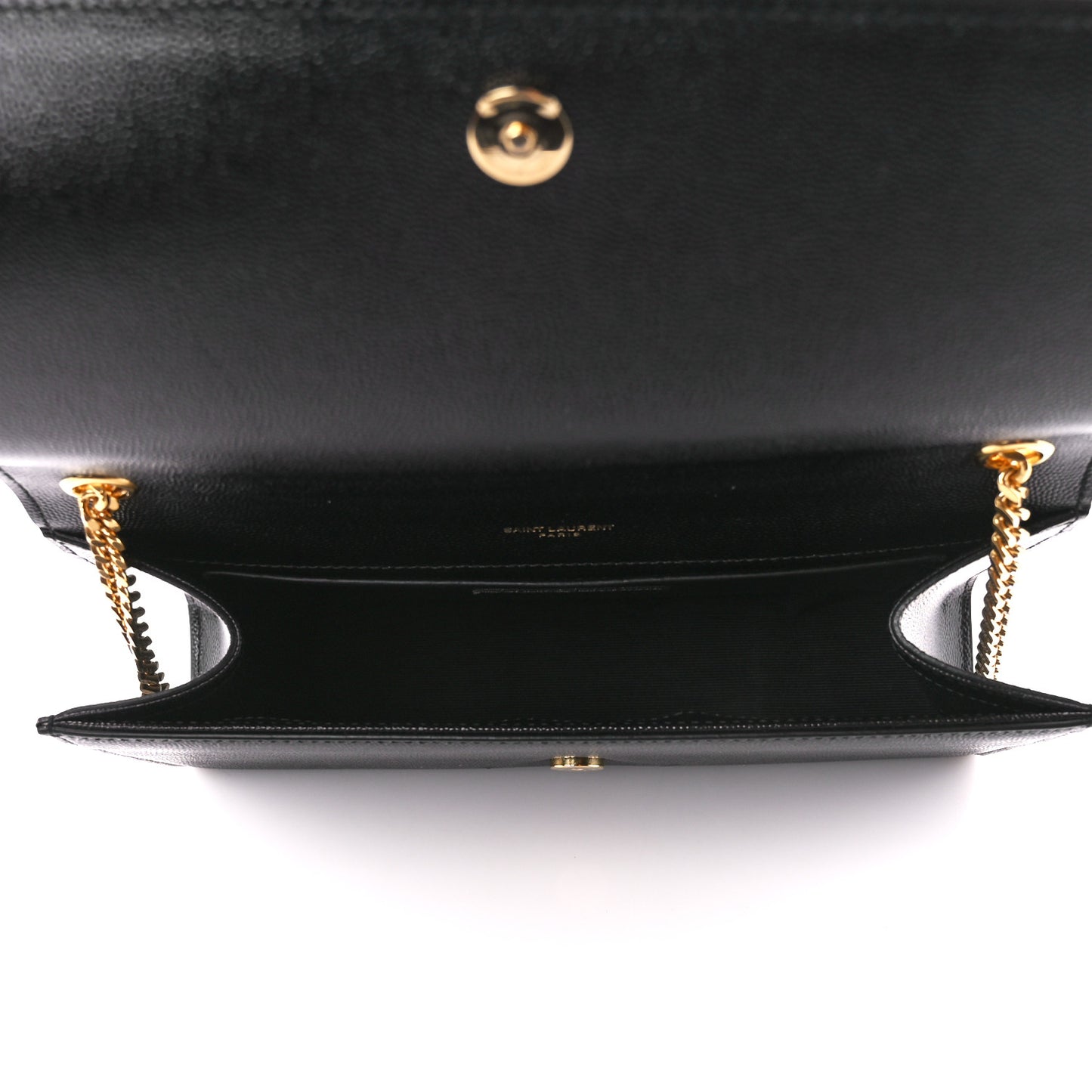 Grain De Poudre Medium Classic Monogram Kate Satchel Black