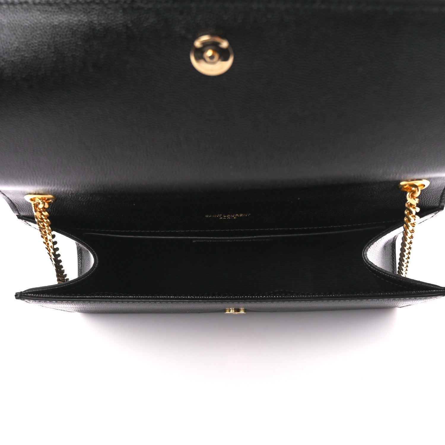 Saint Laurent Grain De Poudre Medium Classic Monogram Kate Satchel Black 5 of 12